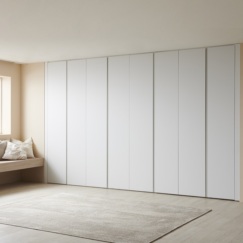 [신상품] 엔아이 유럽 모던 무몰딩 붙박이장 안방 작은방 PET 30cm