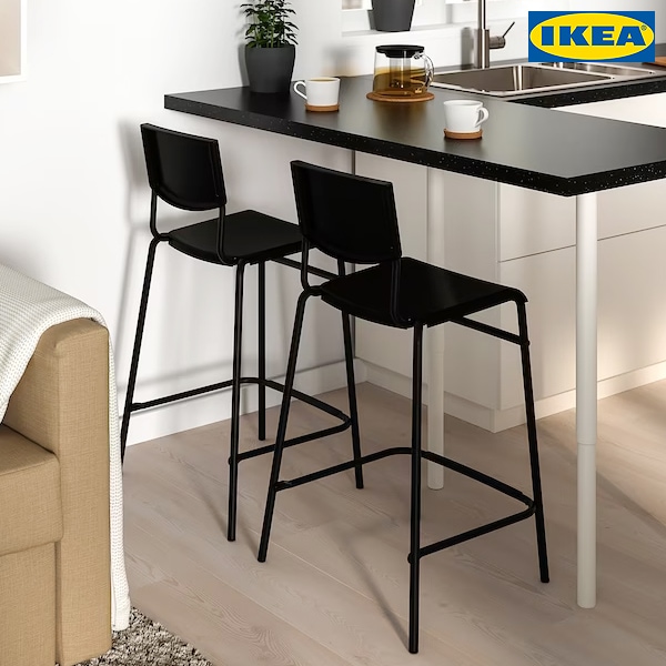 이케아 STIG 스티그 등받이 바스툴/아일랜드 의자 홈바 바스툴(63cm) 