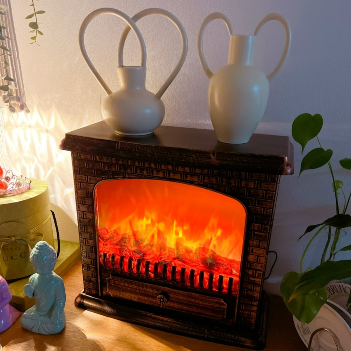빛내는사람들 LED 벽난로 불멍 초대형 불타는 무드등 난로형 