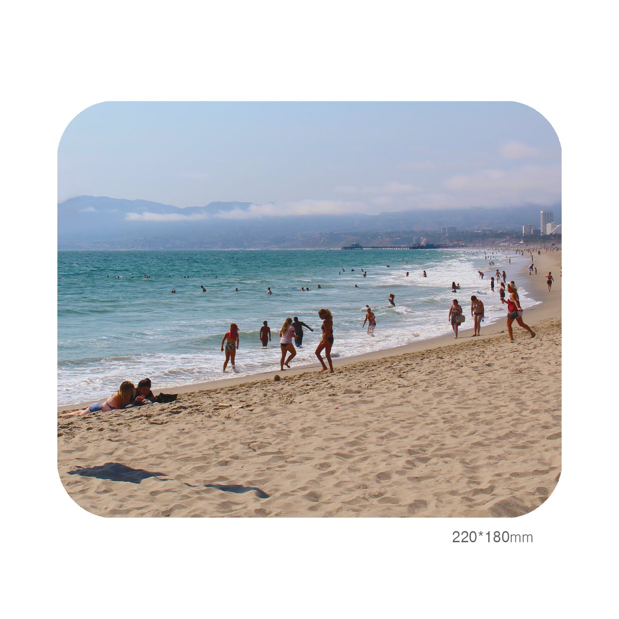 온세 스튜디오 마우스패드 해변 산타모니카 미국 la 여름 바다 파도 물결 윤슬