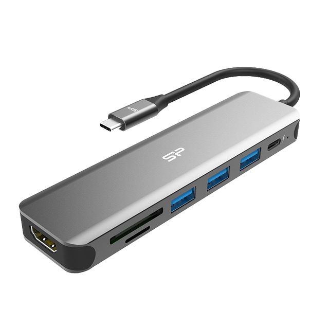 실리콘파워 부스트 SU20 USB- C타입 멀티허브 도킹(7IN1)