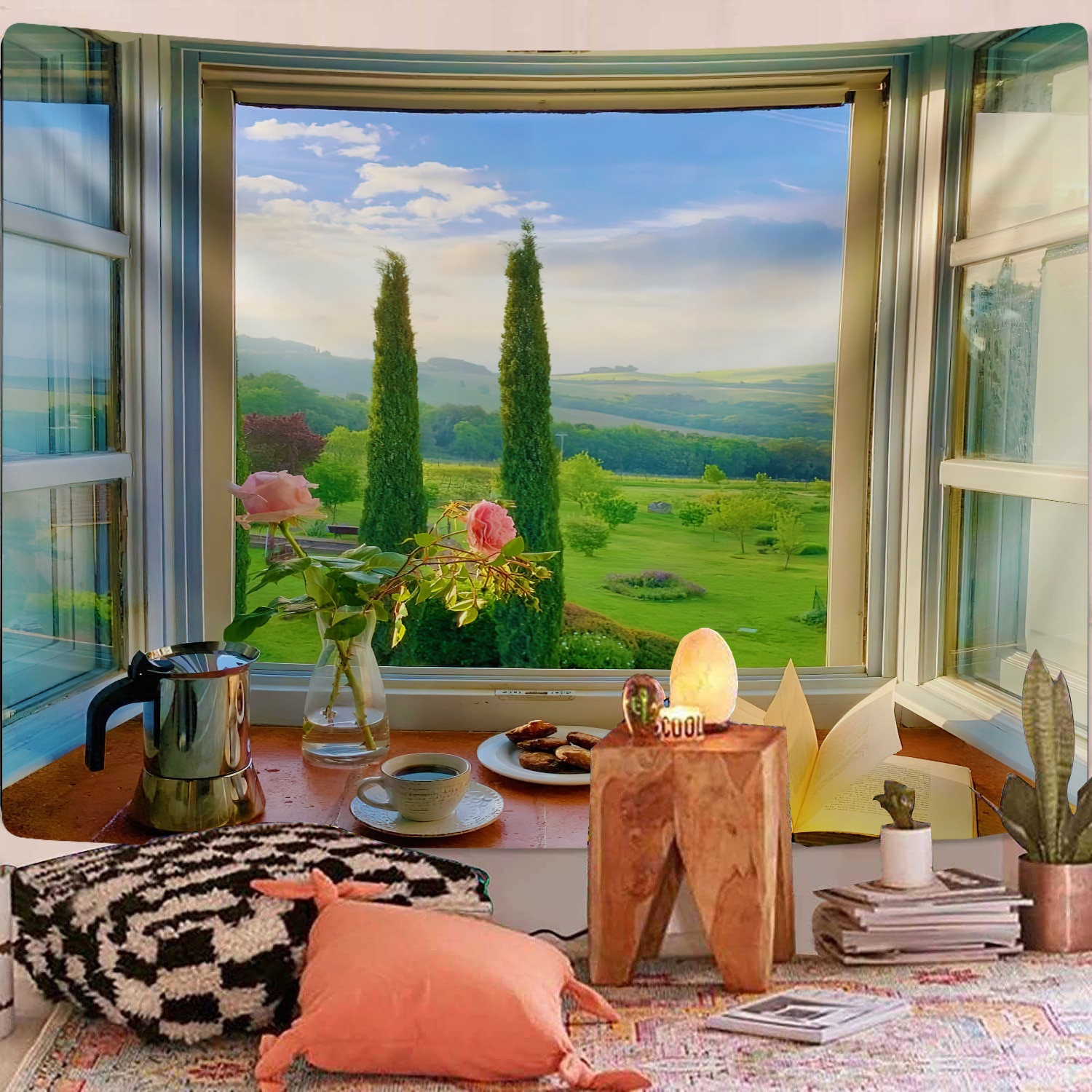 [신상품]룰루홈 별빛감성 특대형 패브릭 포스터 빈센조정원 GT-20203