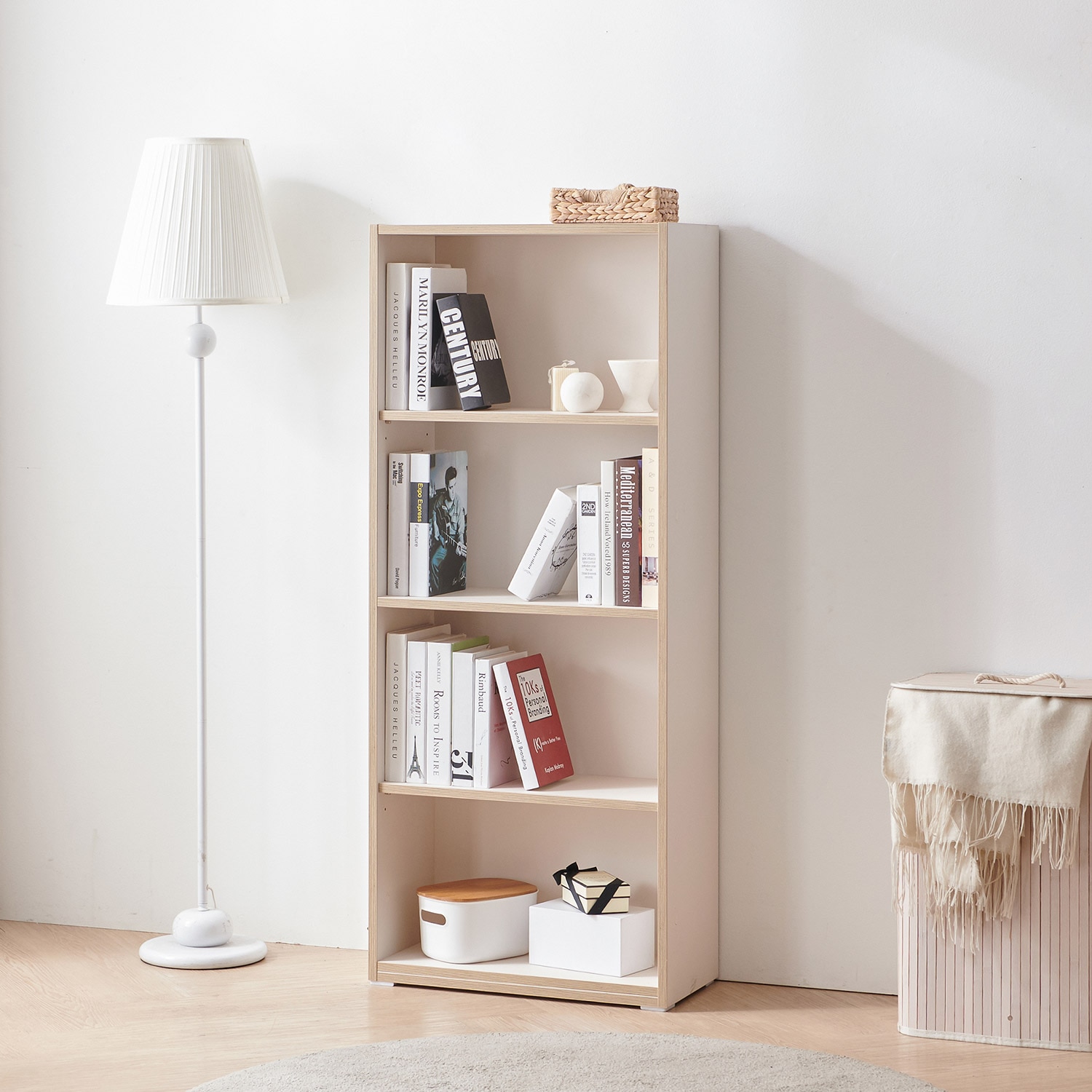 룸앤홈 리브레 오피스 4단 책장 2size 2type