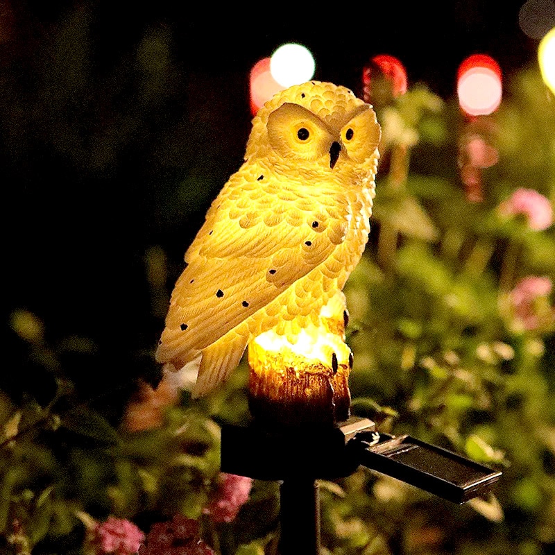 [나눔조명][오늘출발][신상품]나눔조명 태양광 LED 마당 실외 조명 야외 잔디 화단 인테리어 조경 정원등 부엉이 소품 장식등