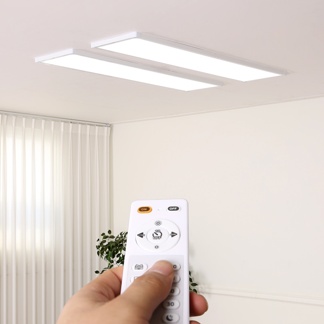 프로라이팅 LED 리모컨 엣지 직사각 50W 거실등 방등 평판조명 국산 서울반도체칩