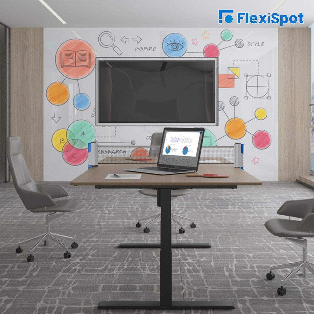 플랜티엠 FlexiSpot E7 모션데스크 프리미엄 인터프린트 W2200 30T 주문제작 작업테이블