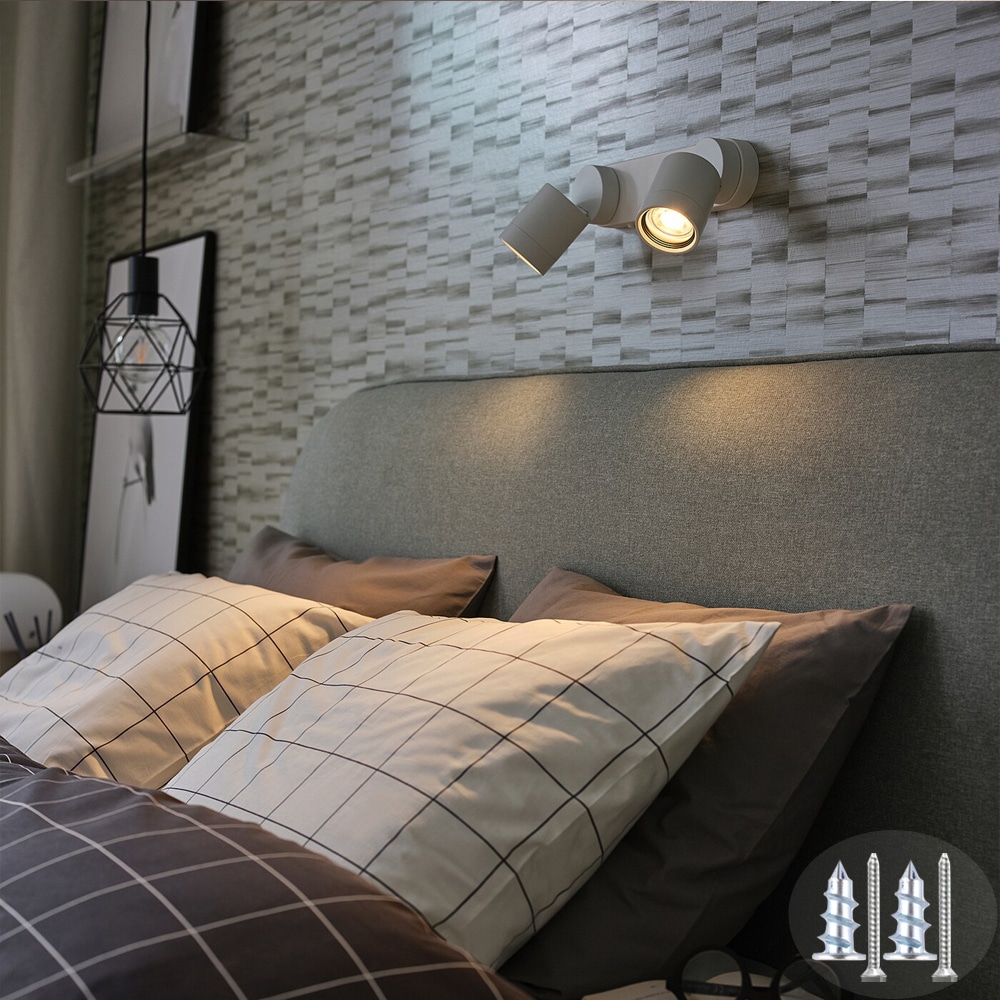 [오늘출발][신상품]이케아 뉘모네 2구 좌우 벽등 침대독서등 (피스.앙카 증정2)