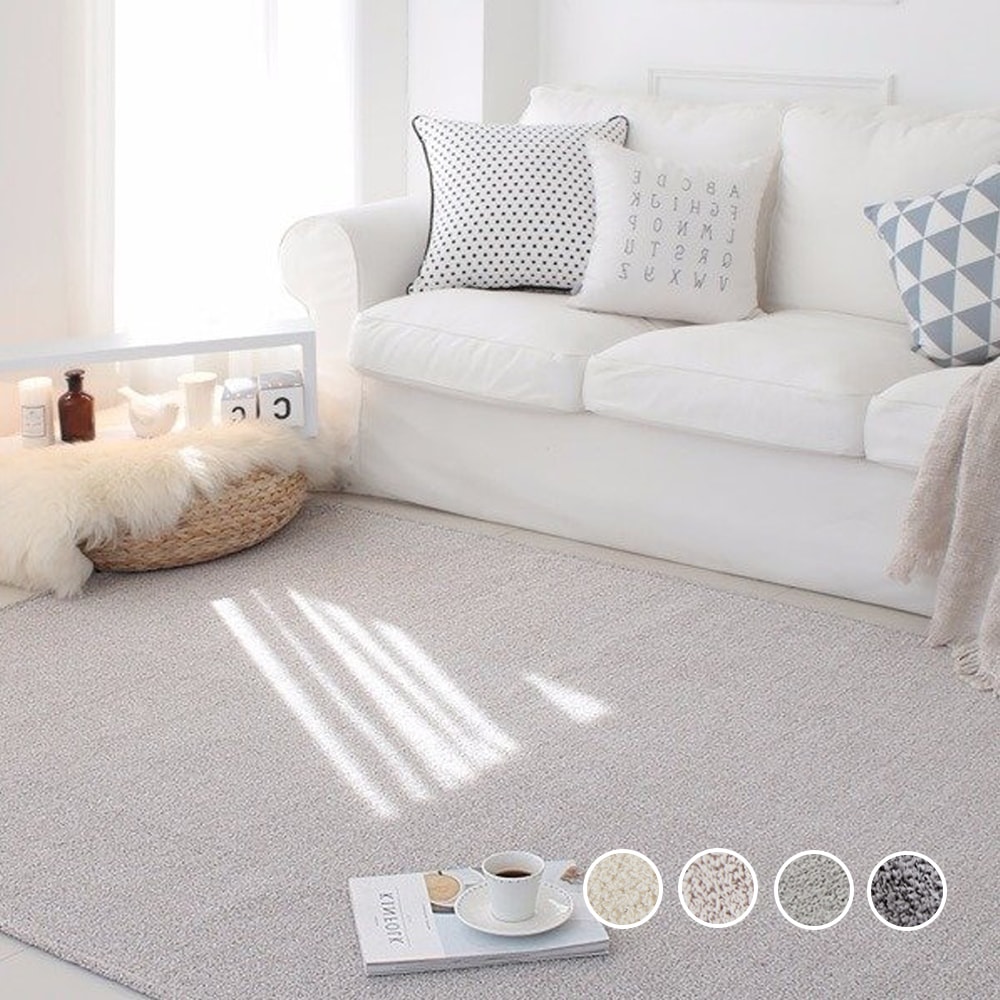 [신상품] 바이빔 선데이 사계절 워셔블 거실 러그 카페트 7size 4colors - 150x200_아이보리