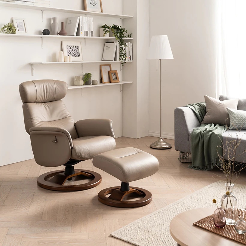 까사미아 by casamia 바이노만 코모도 1인 리클라이너 (그레이) 