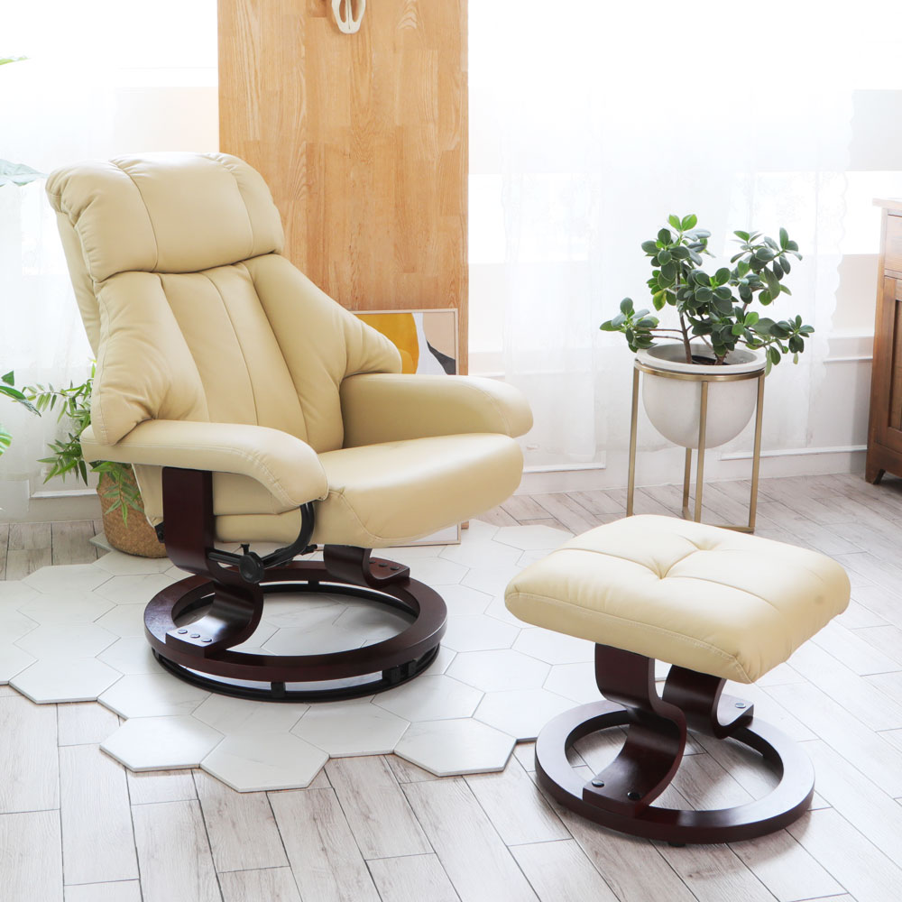 쿠시퍼 천연소가죽 면피 1인용 리클라이너 소파 CU-712R 