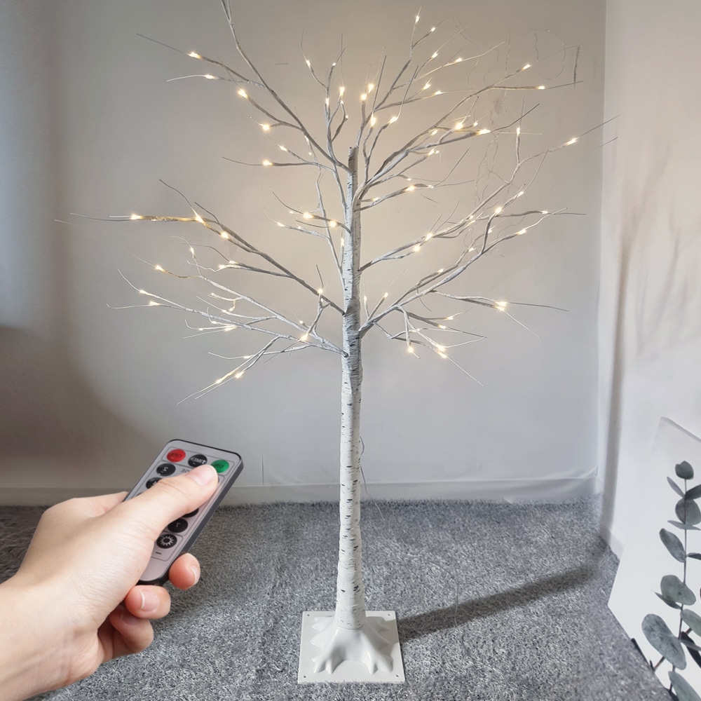 OMT LED무드등 크리스마스 자작나무 트리 150cm 스탠드조명 리모콘내장 (USB 전원방식) 