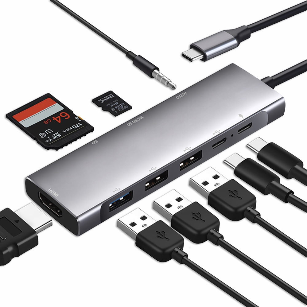 보스위즈 C타입 USB 멀티허브 9in1 BOS-H901