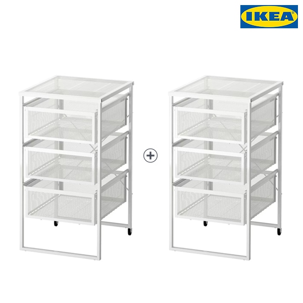 이케아 LENNART 렌나르트 서랍유닛/철제서랍/3단 서랍(1+1) 