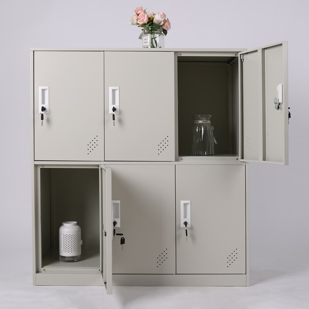 나인홈 6문 수납장 철제 캐비넷 캐비닛 수납장 사물함 락커 옷장 
