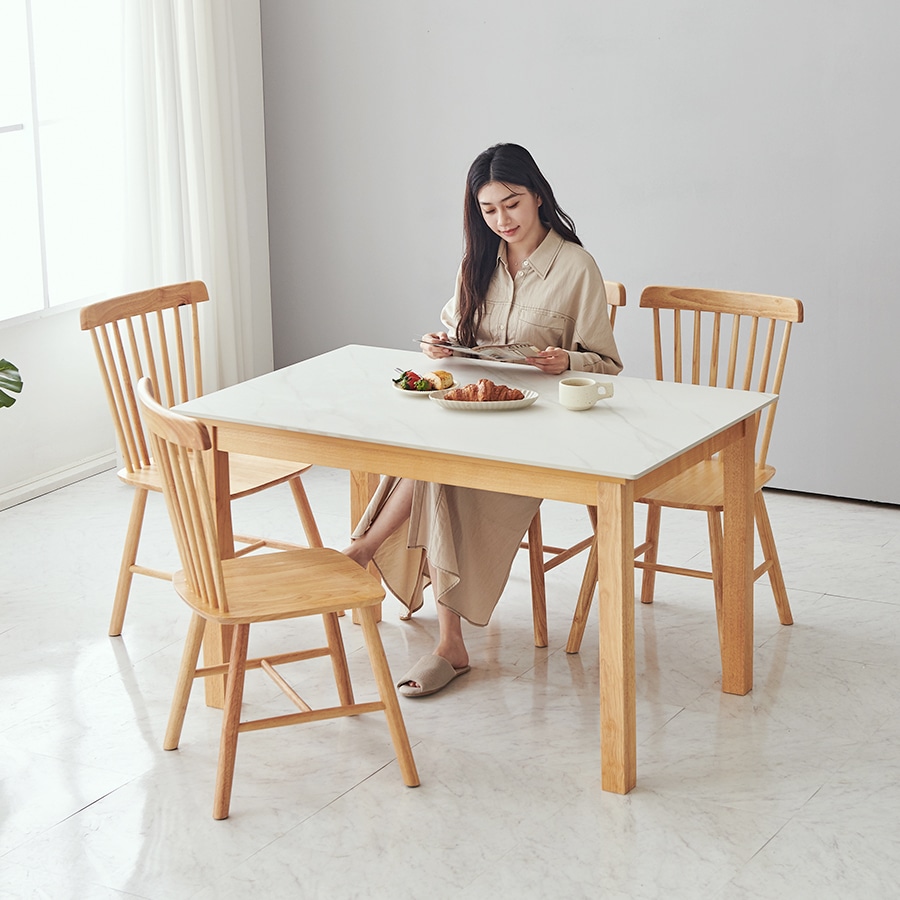 [신상품]이노센트 이브 포세린 세라믹 원목 식탁테이블 1200 4인용식탁 3colors