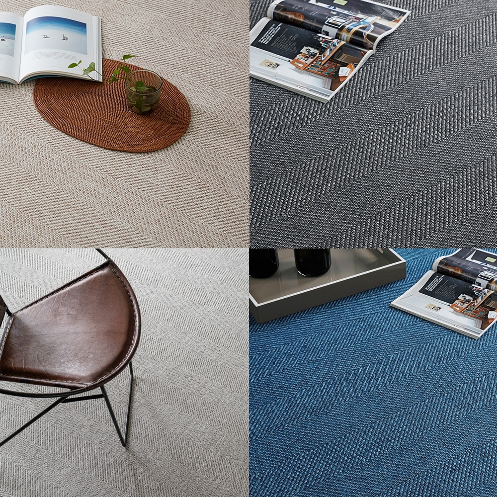 한빛카페트 헤링본 워셔블 사이잘룩 사계절 러그 카페트 9size 8colors - 브라운_50x95cm 