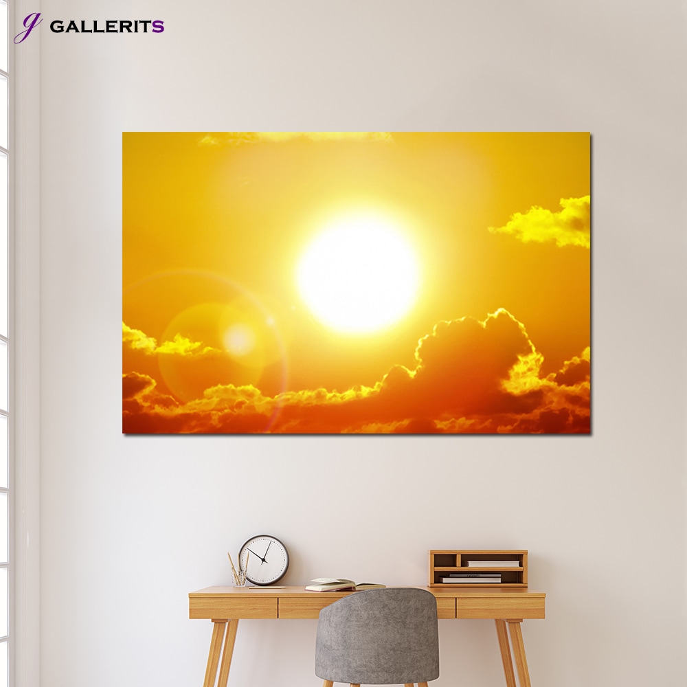 갤러리츠 황금 일출 사진 풍수지리 인테리어 그림