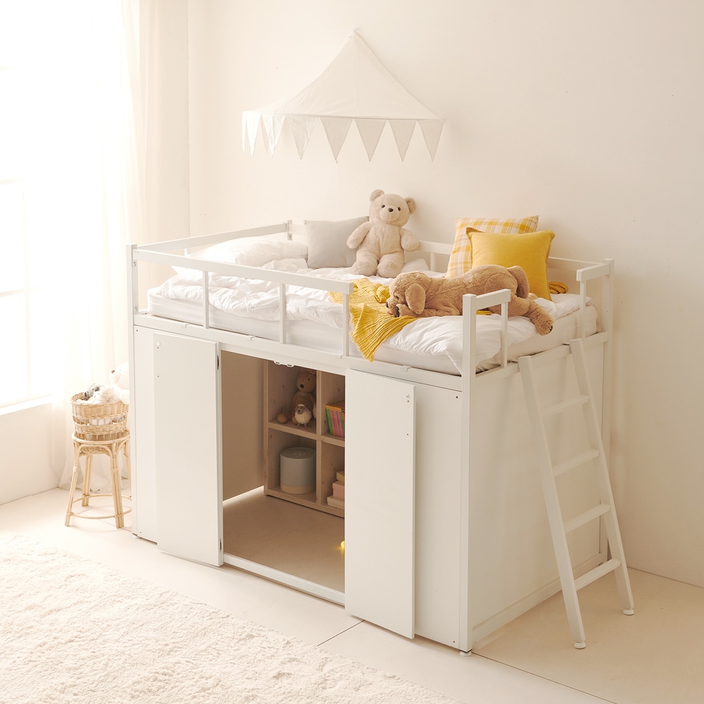 [신상품] 플라망 탱크 철제 벙커침대 수납형 SS 사다리