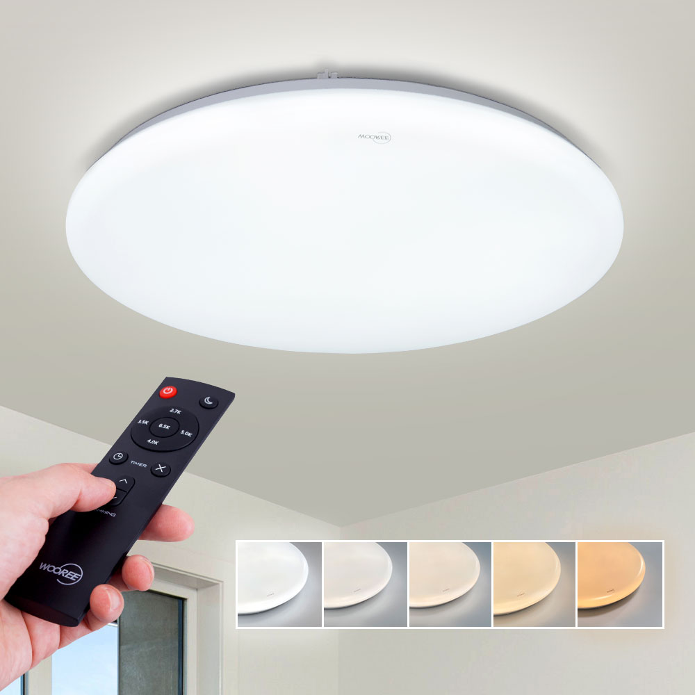 장수램프 LED 리모컨 원형 방등 60W 안방 천장 조명 등 타이머&밝기조절&색변환 