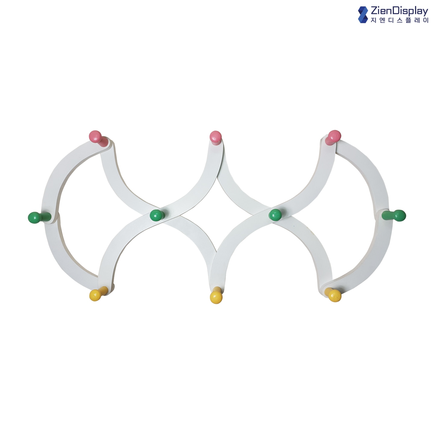 [신상품]지엔디스플레이 자바라 옷걸이 다용도 진열대 모자 가방 접이식 벽걸이