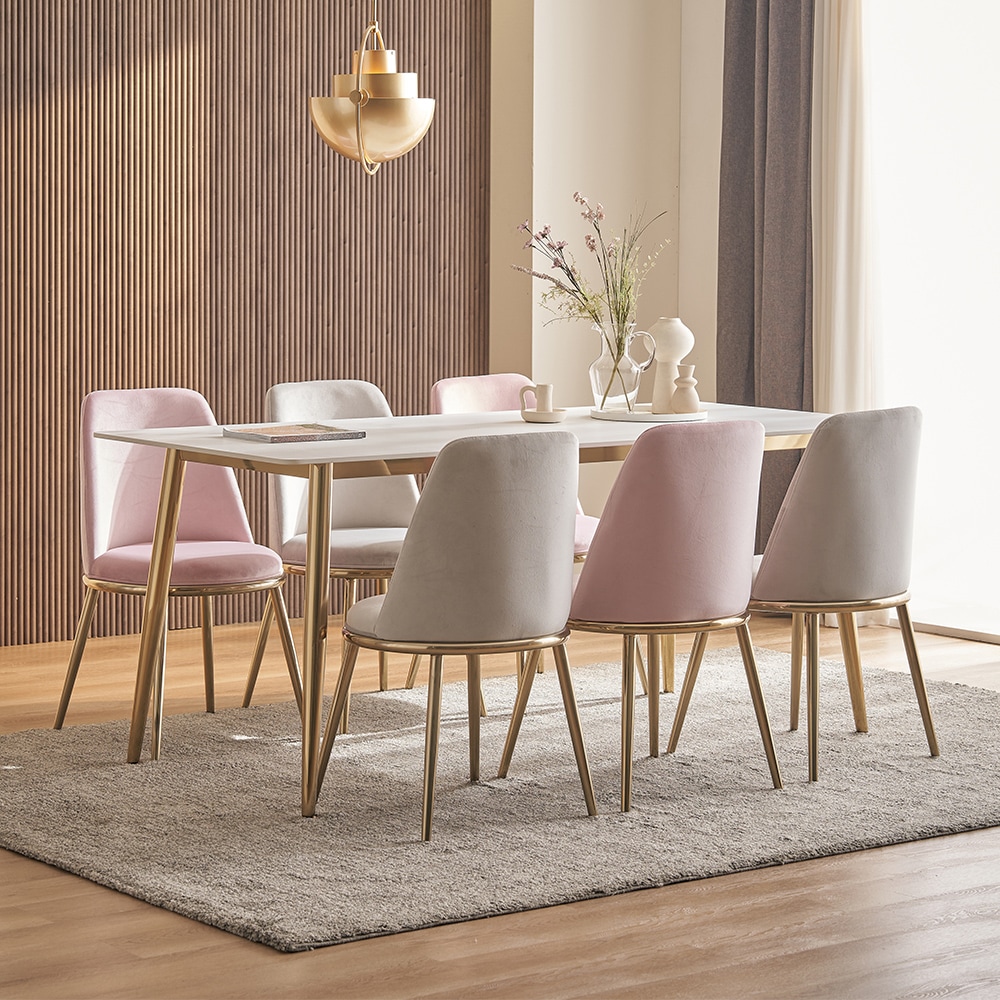 핀란디아 보니아 12T 포세린 통세라믹 6인용 식탁세트 1800(의자6) 