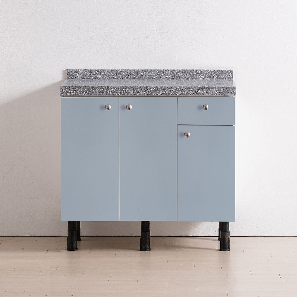 우아미가구 싱크대 900 서랍형 인조대리석 조리대 완제품 11컬러 주방 원룸 탕비실 