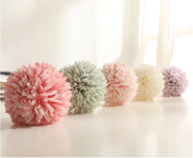 제이빌라 퐁퐁 국화 조화 5c 인테리어 장식 폼폼 폼폰 소국 민들레 실크플라워 시들지않는꽃 리빙샵