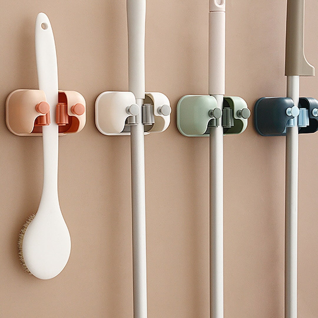 [신상품] 홈마인드 부착식 밀대걸이 청소도구걸이 4color
