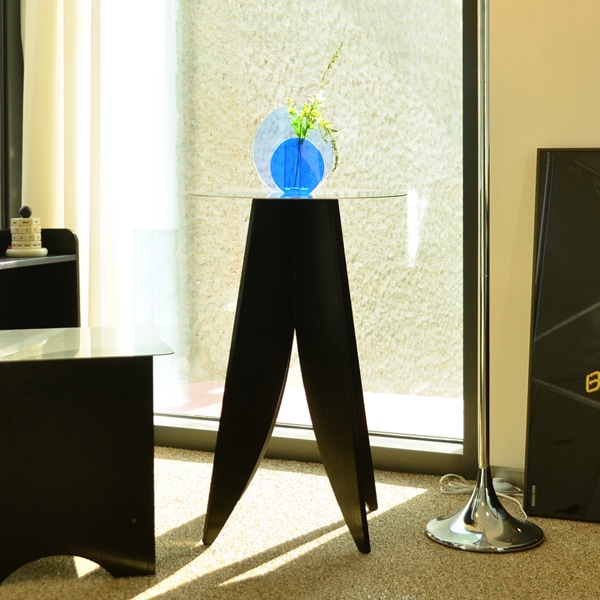 [신상품] 리우목공방 합판가구 라왕합판 스테인레스 블랙 레이디 테이블