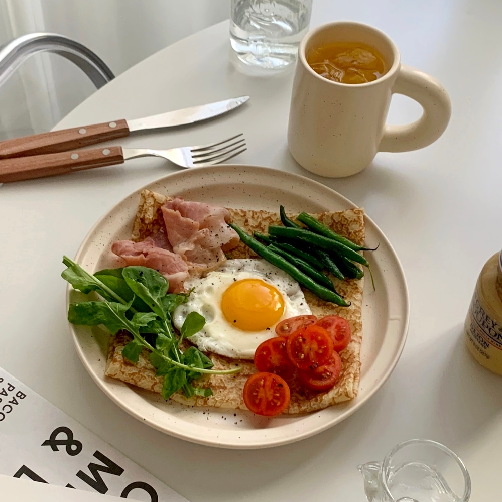 [오늘출발] [신상품] 앨리건트테이블 아이보리앤도트 브런치세트 머그 접시 1인식기 선물 집들이