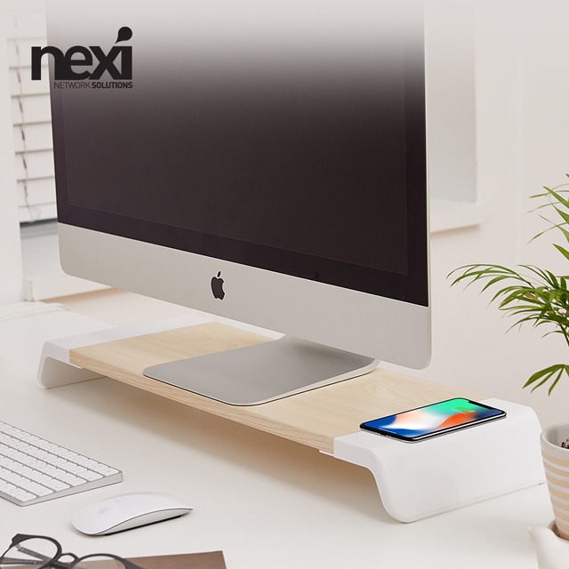 넥시 QC3.0 고속 무선충전 모니터 받침대