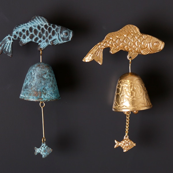 [오늘출발][신상품]쿠칭아일랜드 연년유여 행운 구어도 풍경종 현관문종 출입문 종 국산 핸드메이드