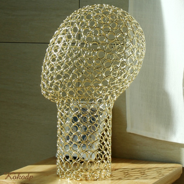 [신상품]코코디피 마야문명 두상 얼굴 머리 마네킹 모자걸이 행거 골드 블랙 크롬 옷가게 집기류