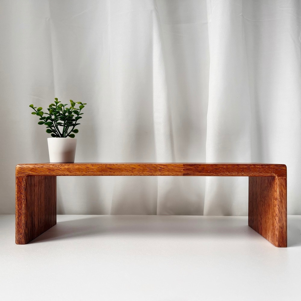 [홍스리빙][신상품]홍스리빙 멀바우 원목 앤틱 1단 수납 양발이 인서트 ㄷ자 선반