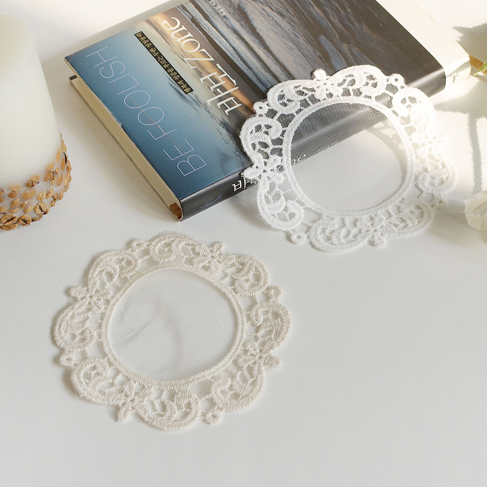 LS라이프스토리 데이지 자수레이스 매트 소 컵받침 코스터