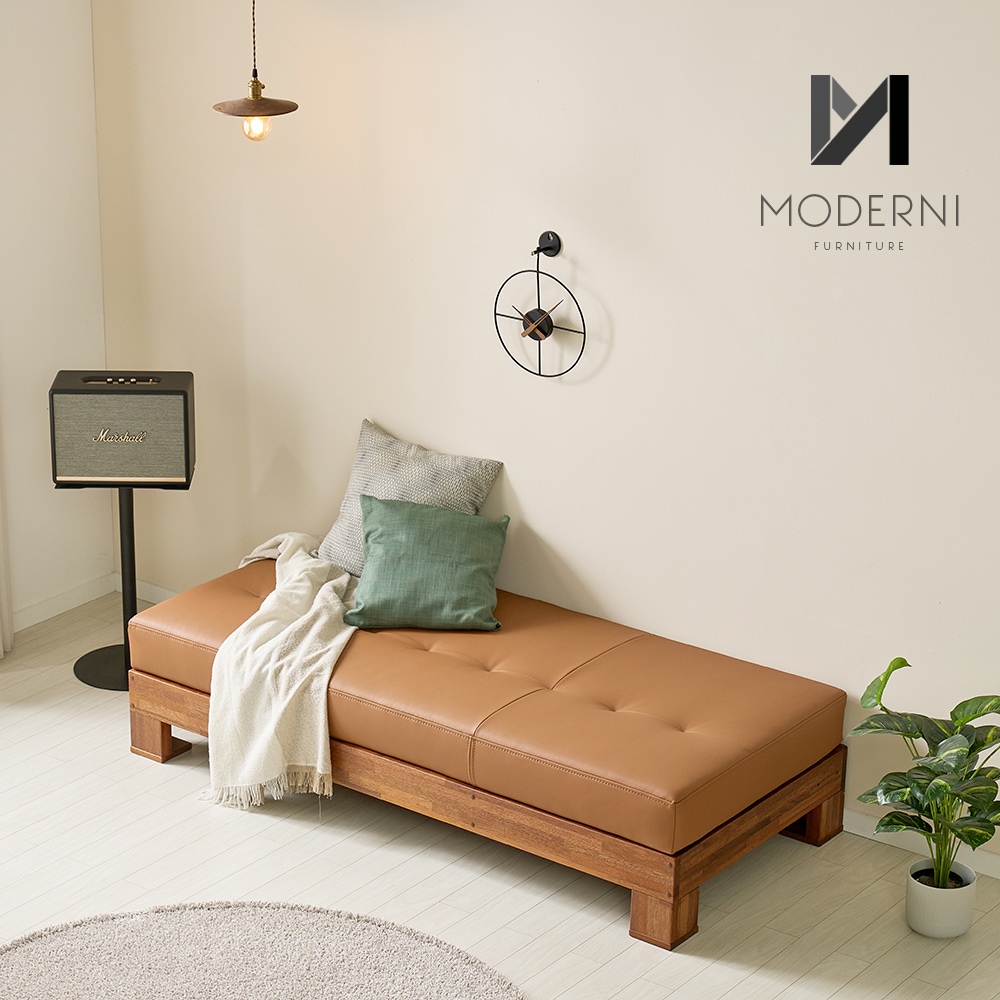 [신상품]모더니가구 디바인 천연면피 소가죽/패브릭 원목소파베드 4인용 4colors