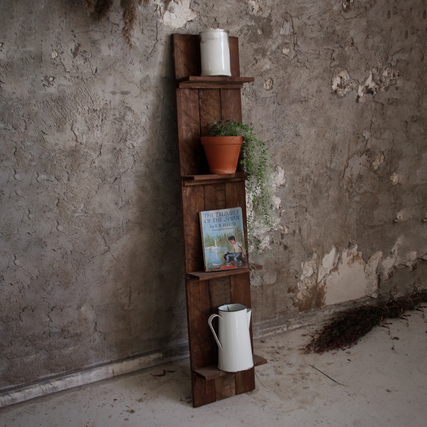 [피터의작업실][신상품]피터의작업실 고재 원목 빈티지 우드 북타워, 매거진랙