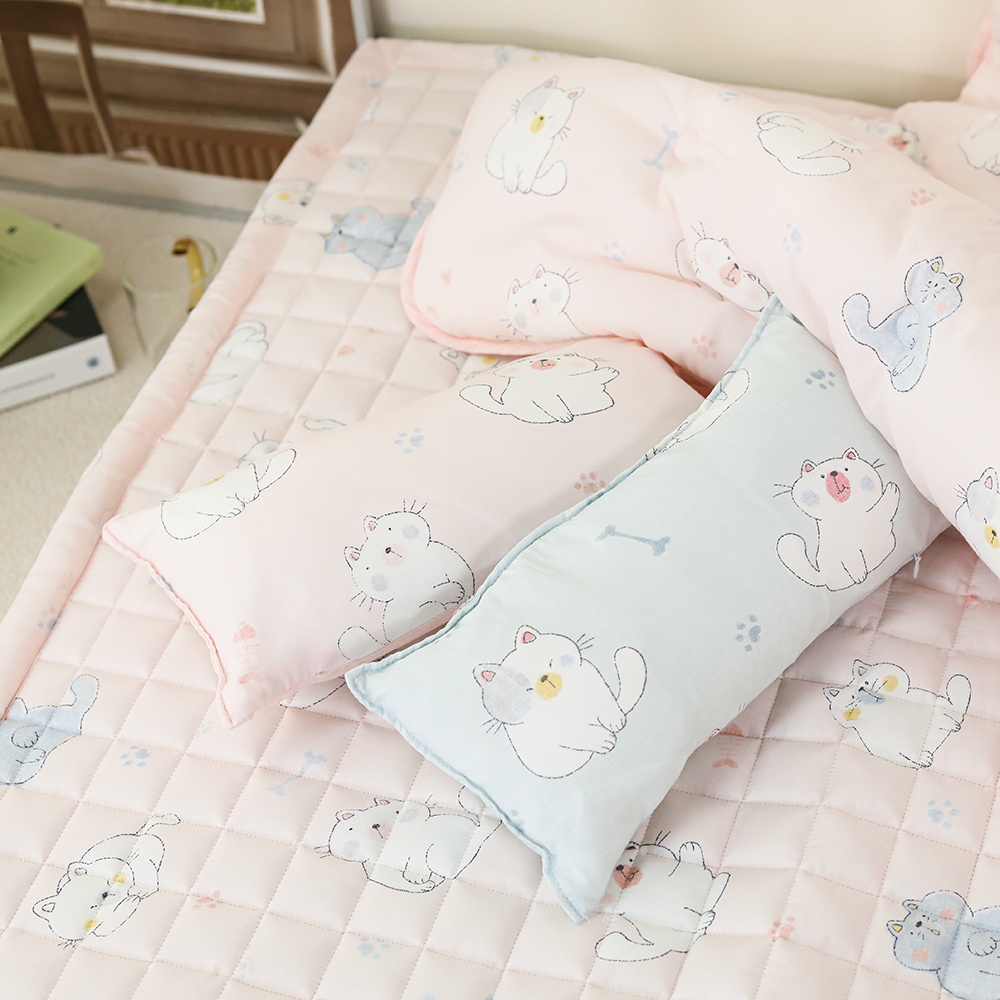 [신상품]까사모니크 뚱냥 자연주의 모달 100% 키즈 유아동 베개 솜포함 (싱글,유아 / 2색상)