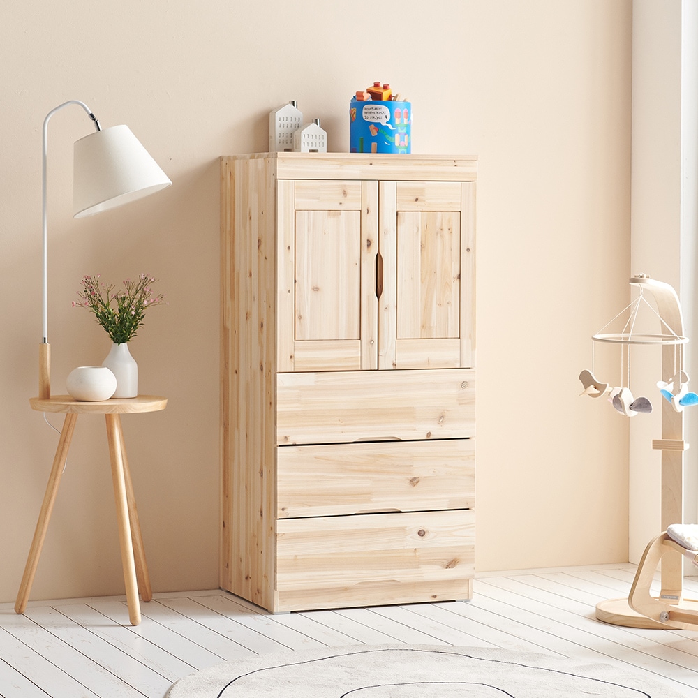 [신상품]DF동서가구 솔바람 원목 3단서랍 옷장