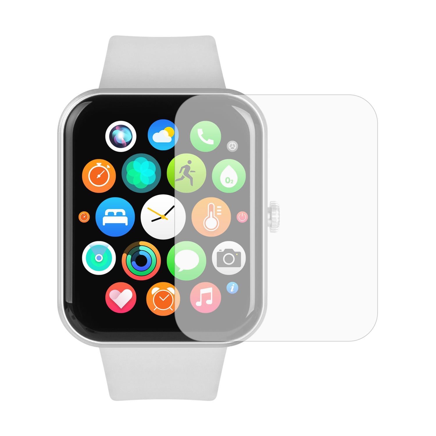 펭카 스마트워치 PSW1004 45mm 호환 투명 부착 가이드 전면 액정보호필름 2매