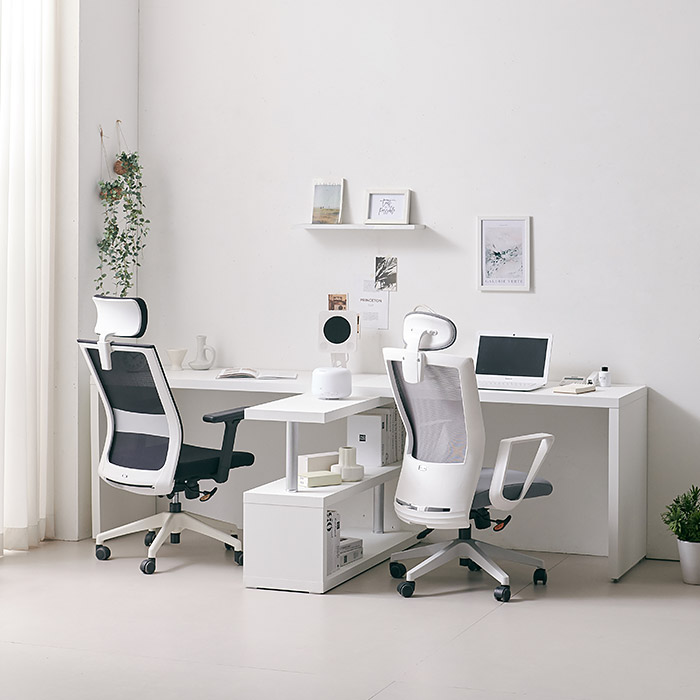 [신상품] 데코라인 국내생산 코넬 이지 2인용 컴퓨터 책상 데스크 세트 2400