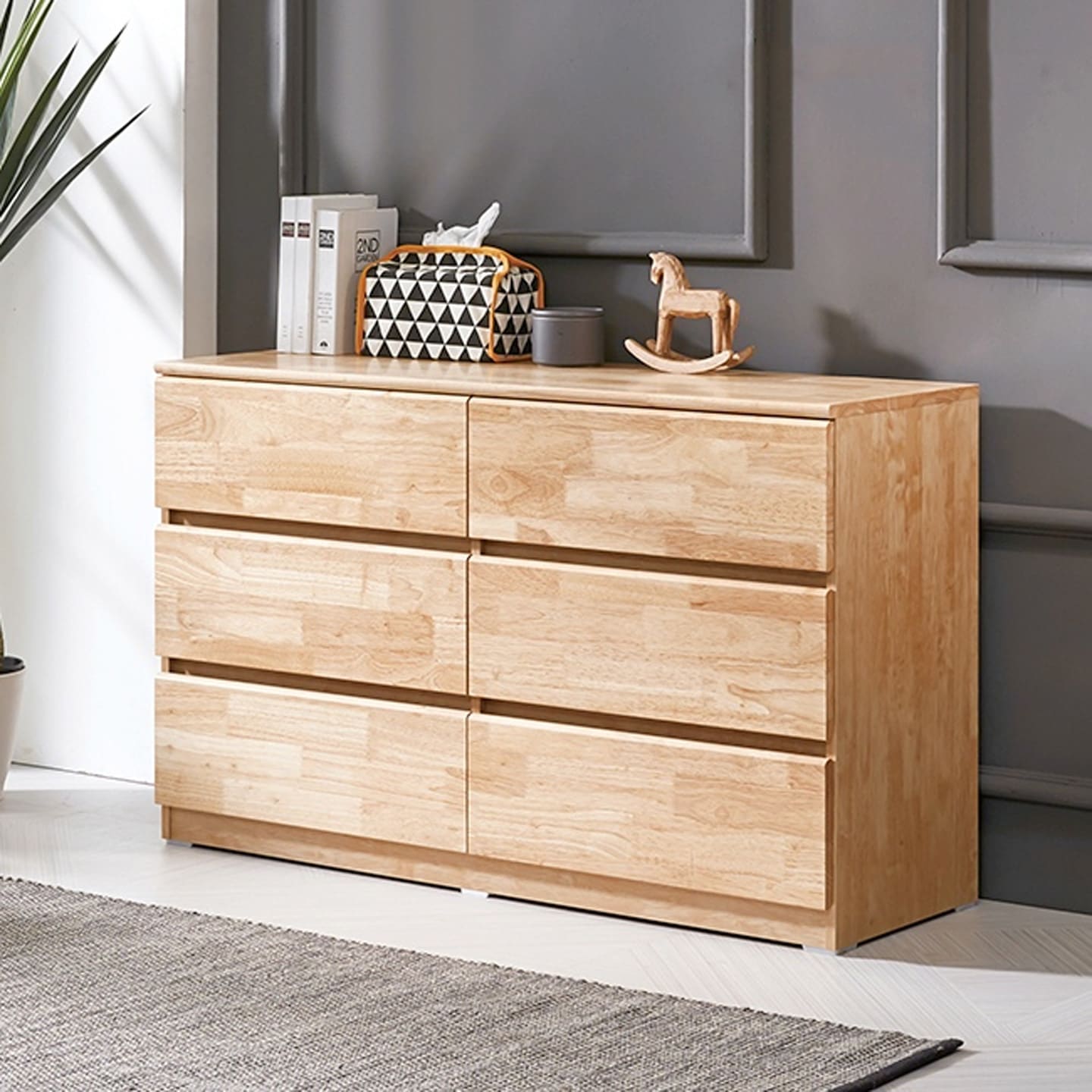 보루네오 하우스 앳홈 테드 속깊은 러버 원목 1200 와이드 광폭서랍장 (깊이500) 