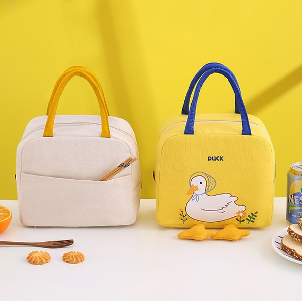 그여자의살림 1+1 오리 도시락가방 캐릭터 보온보냉백 노시부가방 소풍 캠핑