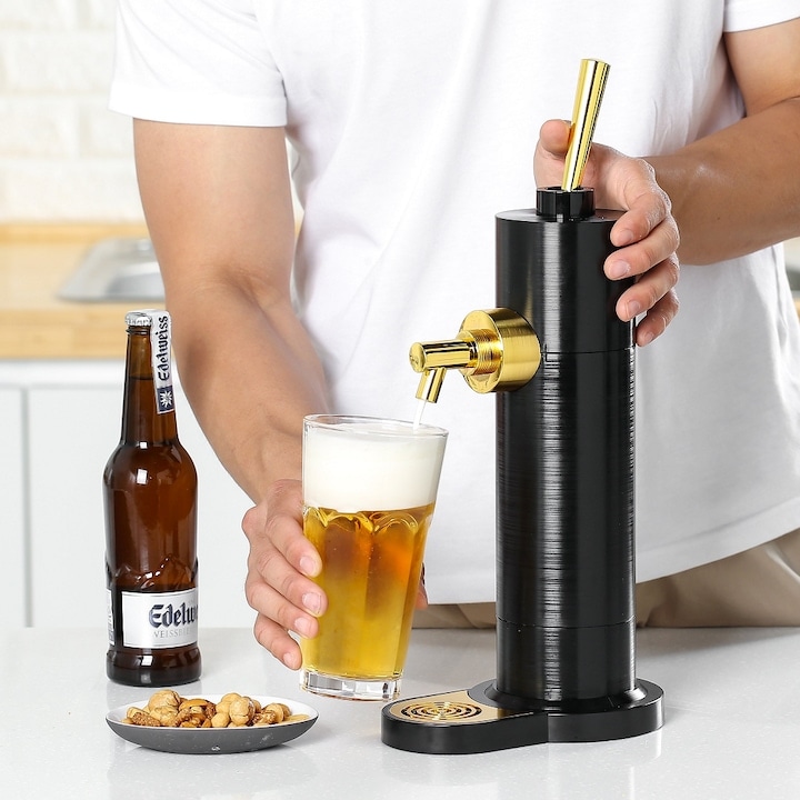 휘릭 맥주거품기 가정용 생맥주기계 맥주디스펜서 스탠드형 충전식