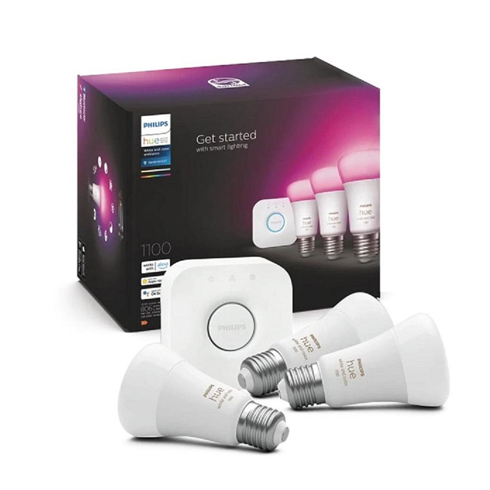 필립스 PHILIPS 휴 화이트 앤 컬러 앰비언스 스타터킷 1100루멘 스마트전구