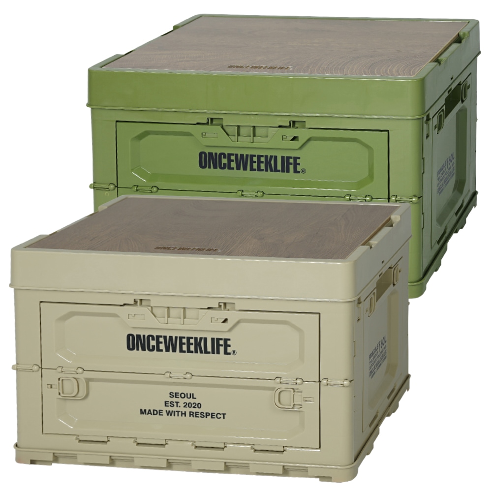 원스위크라이프 캠핑 접이식 멀티 오픈 형 수납 정리 함 대형 폴딩 박스