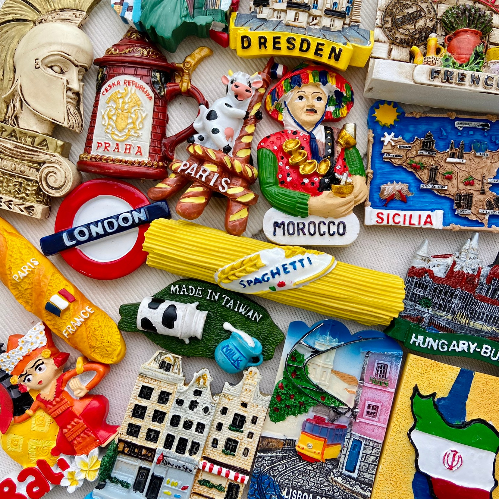 [오늘출발][신상품]먼슬리트립 캄보디아 말레이시아 싱가폴 브루나이 세계 냉장고자석 여행마그넷 타공판 현관문 냉장고 장식