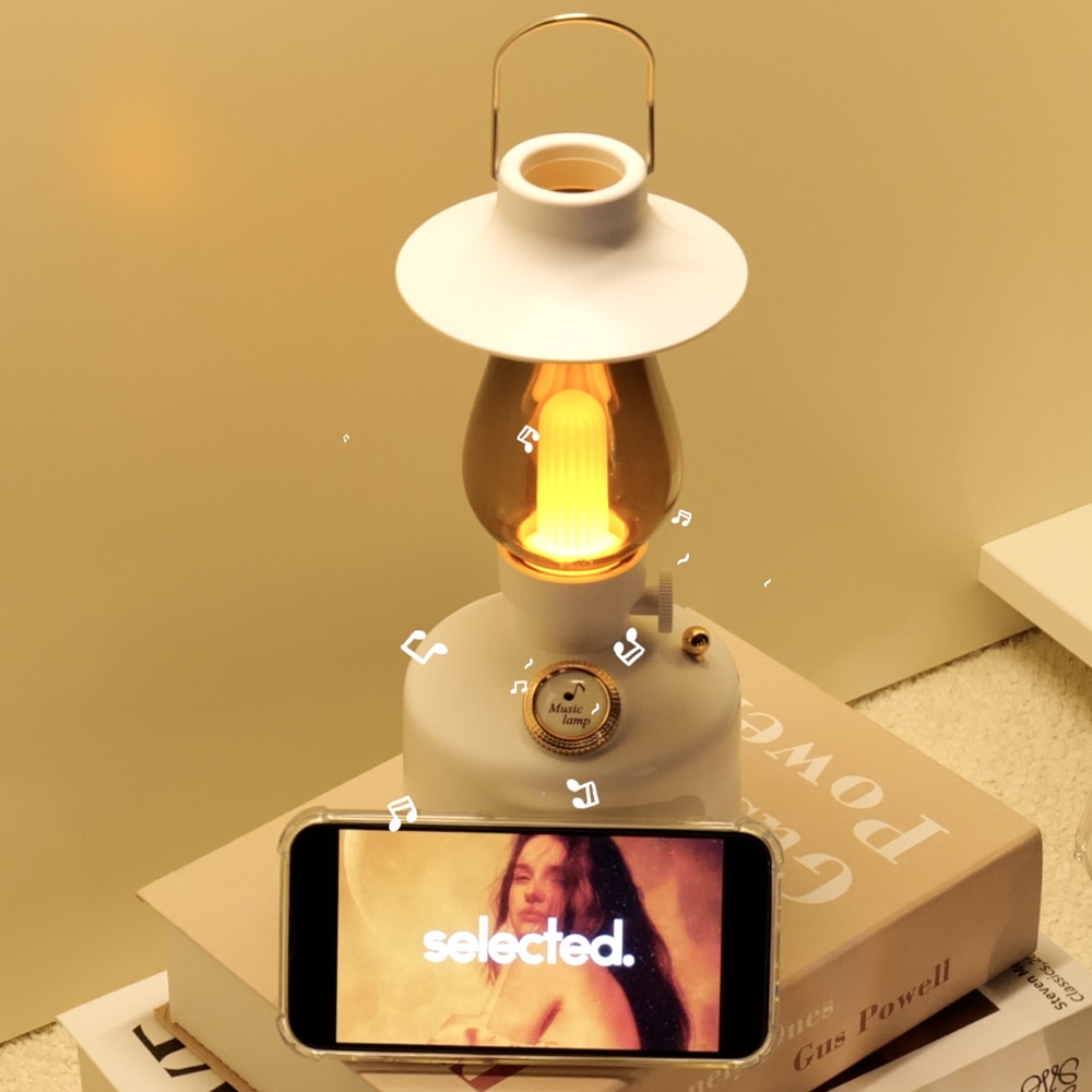 그라비티캠프 빈티지 감성 블루투스 스피커 뮤직 램프 무드등