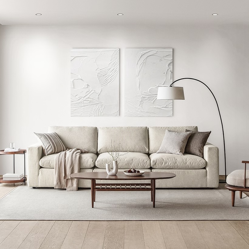 까사미아 캄포베이직2 4인소파_아이보리 