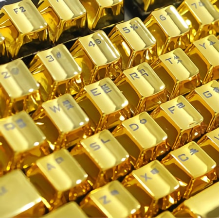 NOX NX-MK1 기계식키보드 전용 크롬 메탈 104키 키캡 세트 황금 골드 실버 레드